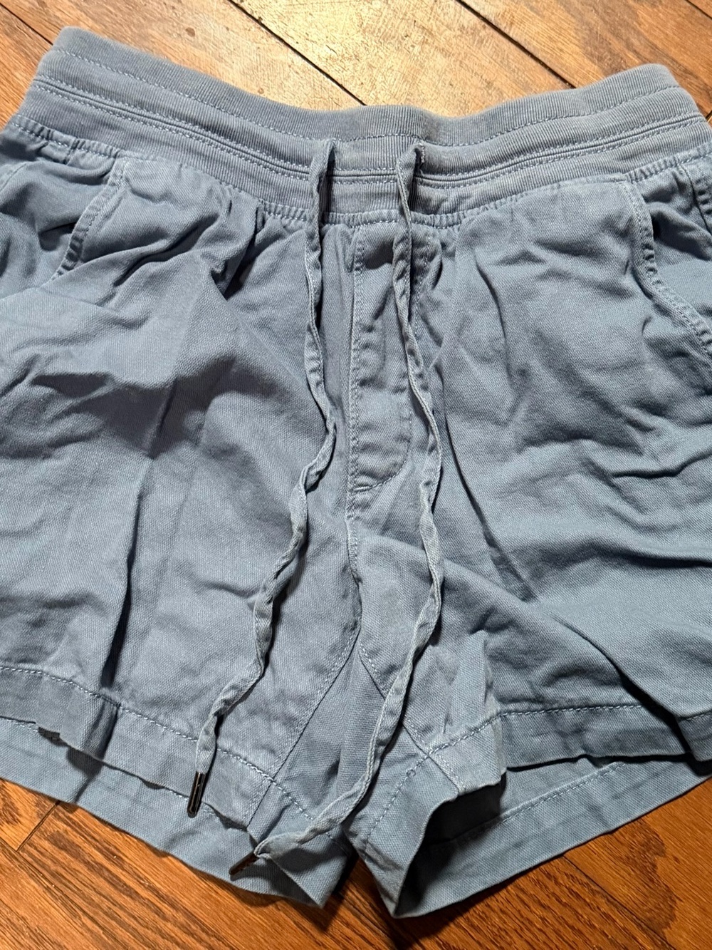 Orvis Women’s Blue Pull-On Shorts Size Small Casual Drawstring Pockets - Picture 2 of 5
